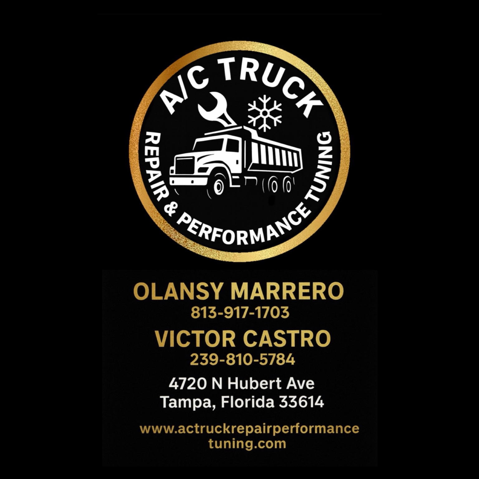 A/C Truck contact card